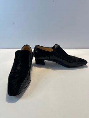 Vintage Nordstrom Italy Black Pony Hair Heels Pumps Women Size 36.5 / 6 US